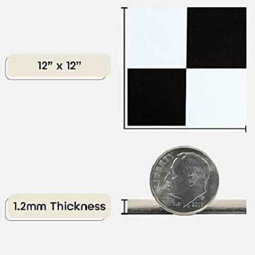 Black And White Vinyl Tiles Peel And Stick Floor 20 Pack Flooring Self Adhesive