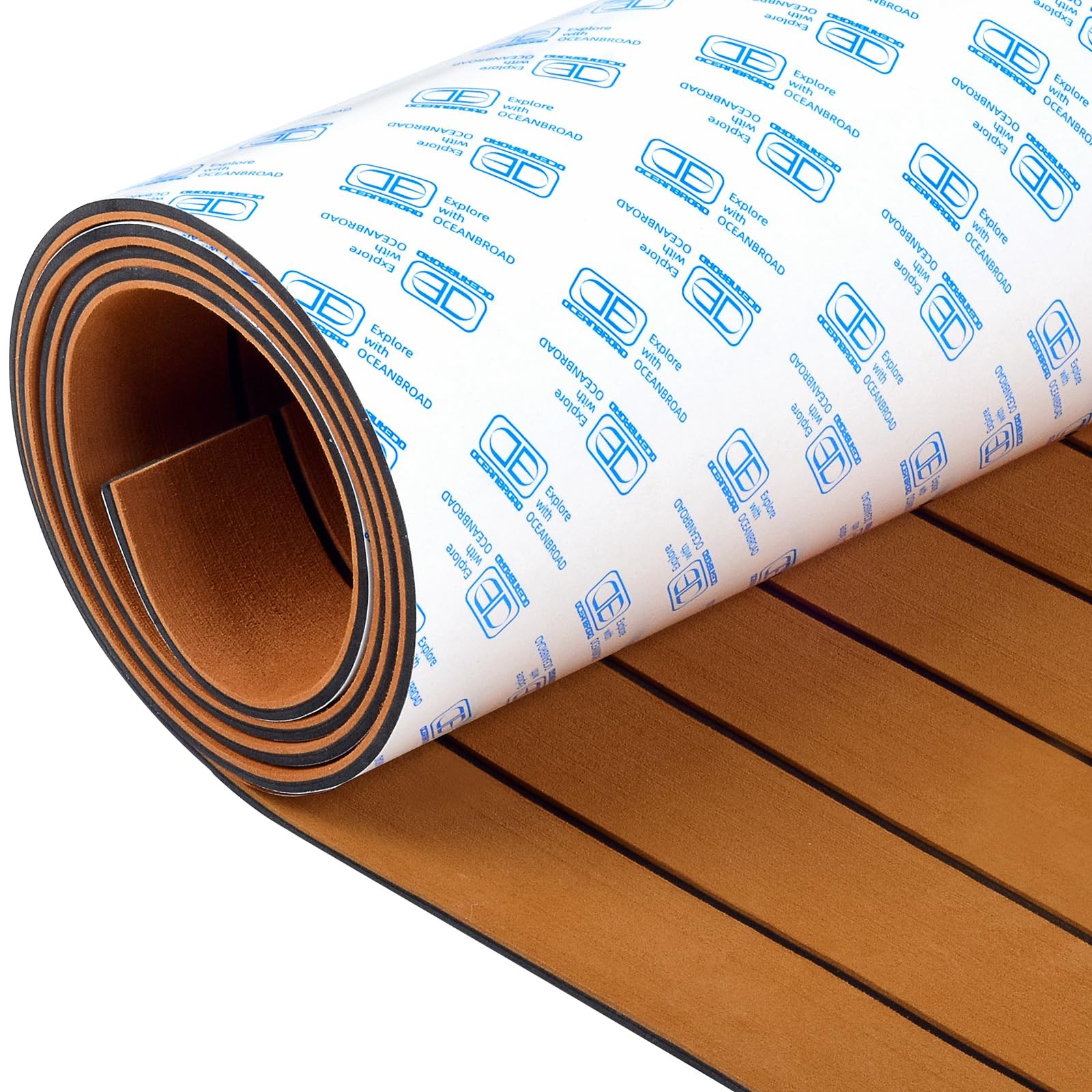 Boat Flooring EVA Foam Self-Adhesive 96”x36” Faux Teak Marine Boat Decking …