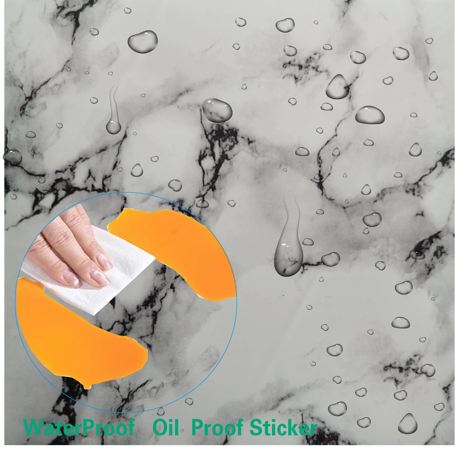 Peel and Stick Backsplash Marble Look 12″X12″ Self Adhesive Wall Tile Back Sp…
