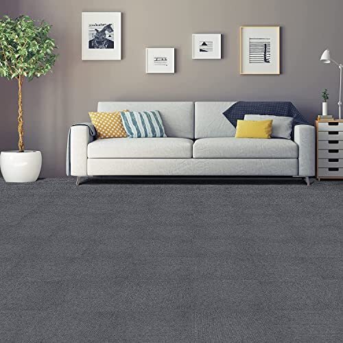 Nexus 12 Pack Self Adhesive Carpet Tiles Easy Peel and Stick Home Decor 12×12