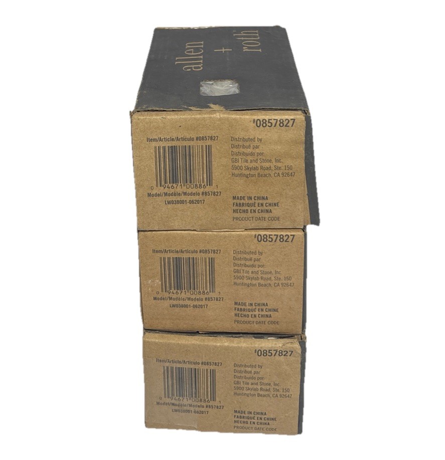 Allen + Roth 12 Pack Charcoal Ceramic Half Round Tile 0857827 1.2 x 6 in 3 Boxes
