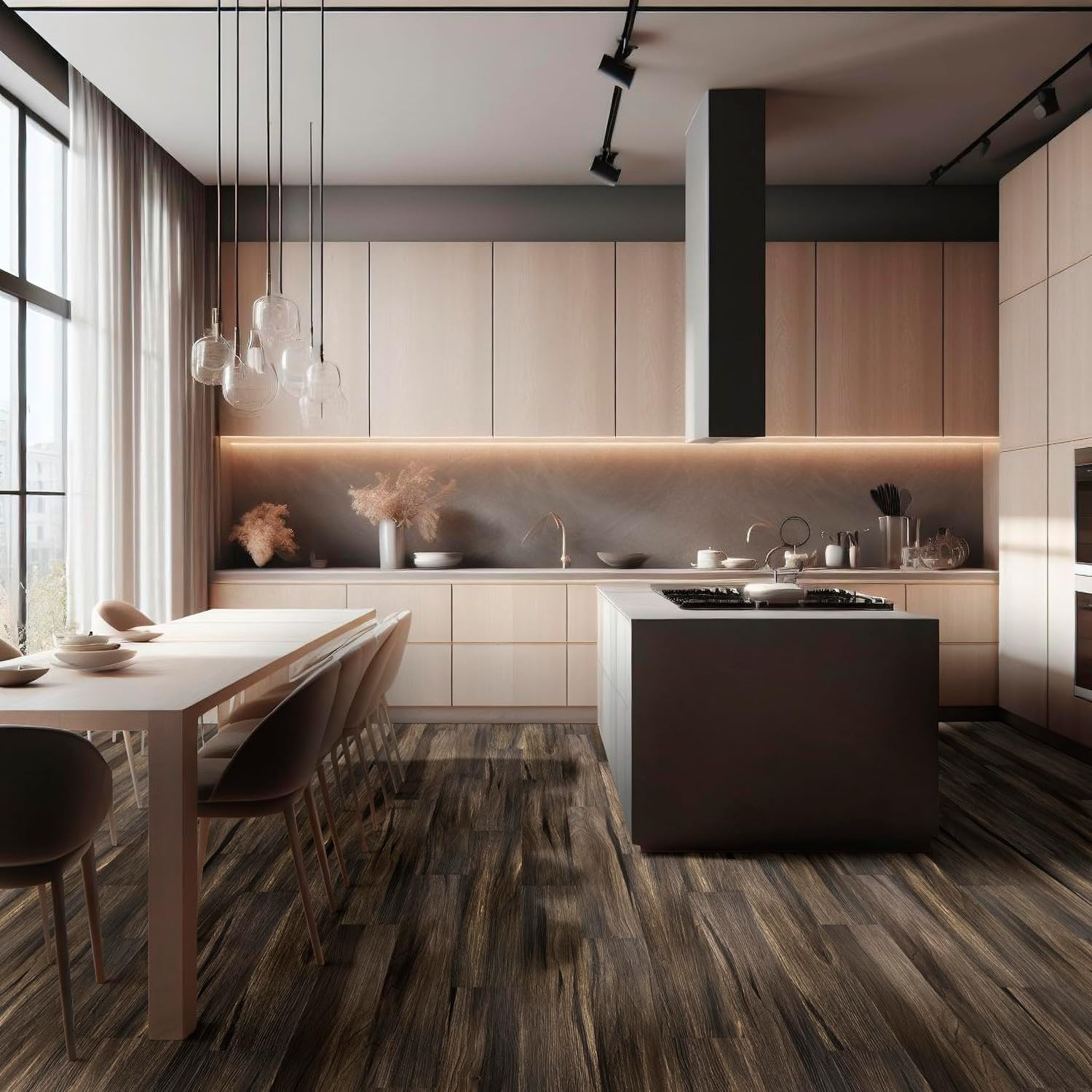 Mckenna 7″x48″ Moonvale Waterproof Rigid Core LVT Flooring – 12Mil Thickness