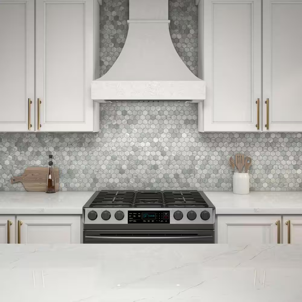 Restore Mist Honed 12 In. X 12 In. Marble Mosaic Tile (0.97 Sq. Ft./ Piece)