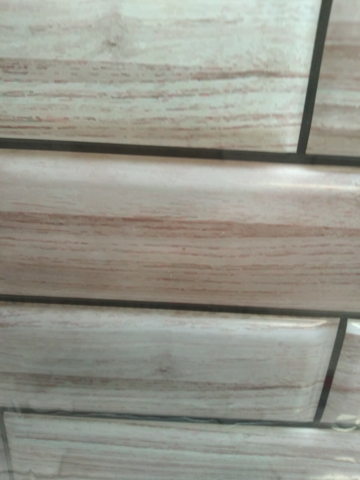 10 PCS 3D Peel Stick Antique White Brown Wood Grain Wall Tile Lightweight 12 in