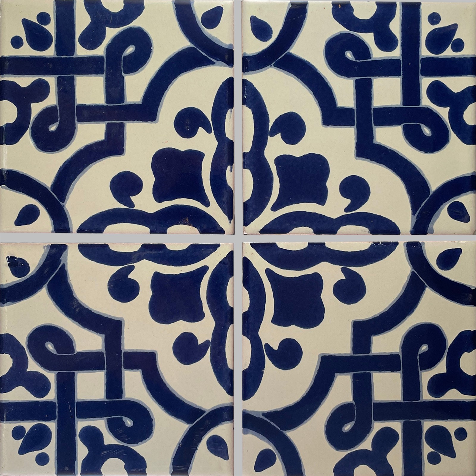 4.2×4.2 9 pcs Palermo Mexican Clay Tile Handmade Talavera Backsplash Mosaic
