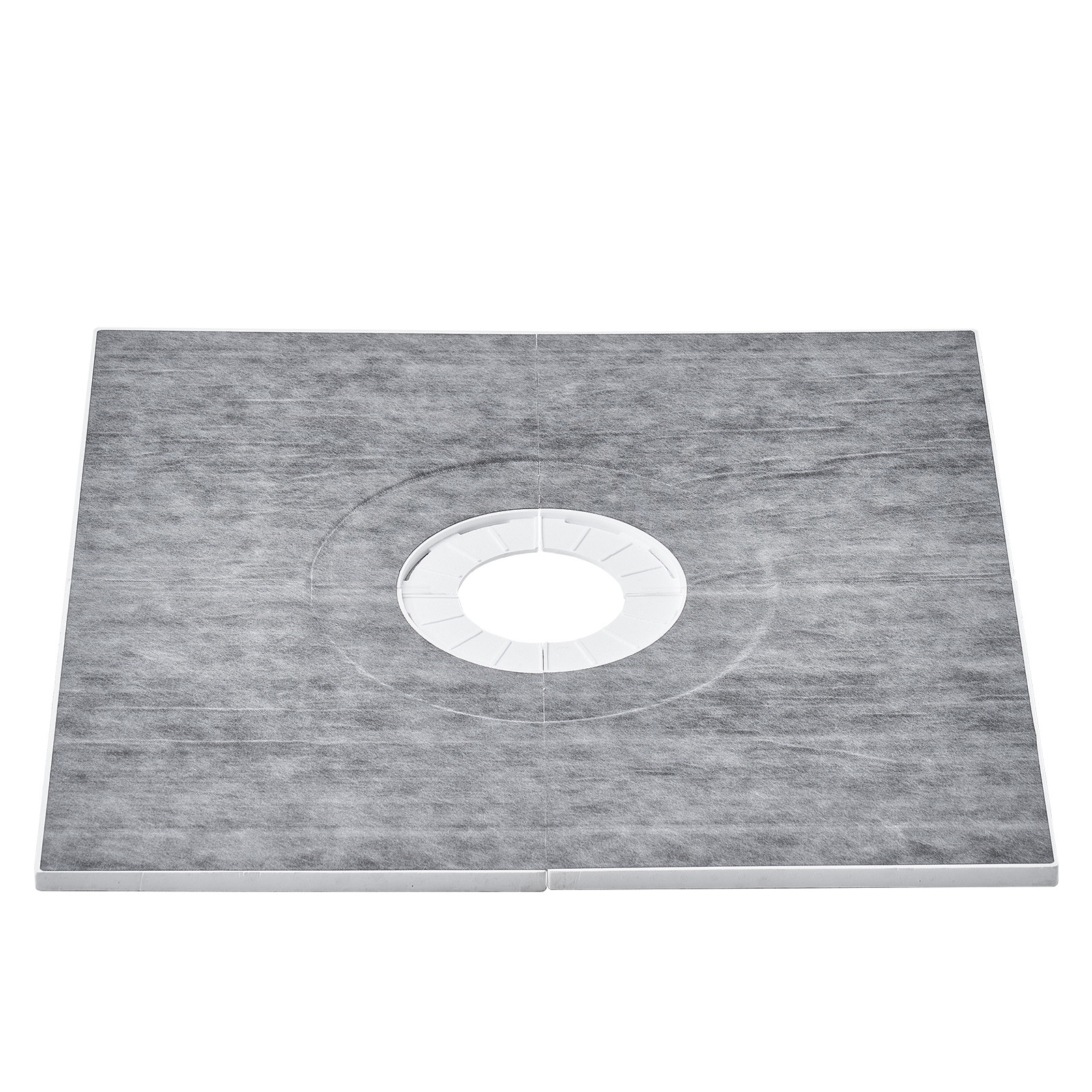 VEVOR Waterproofing Shower Curb Tray Kit 36″x36″ w/ Central Drain Thickened