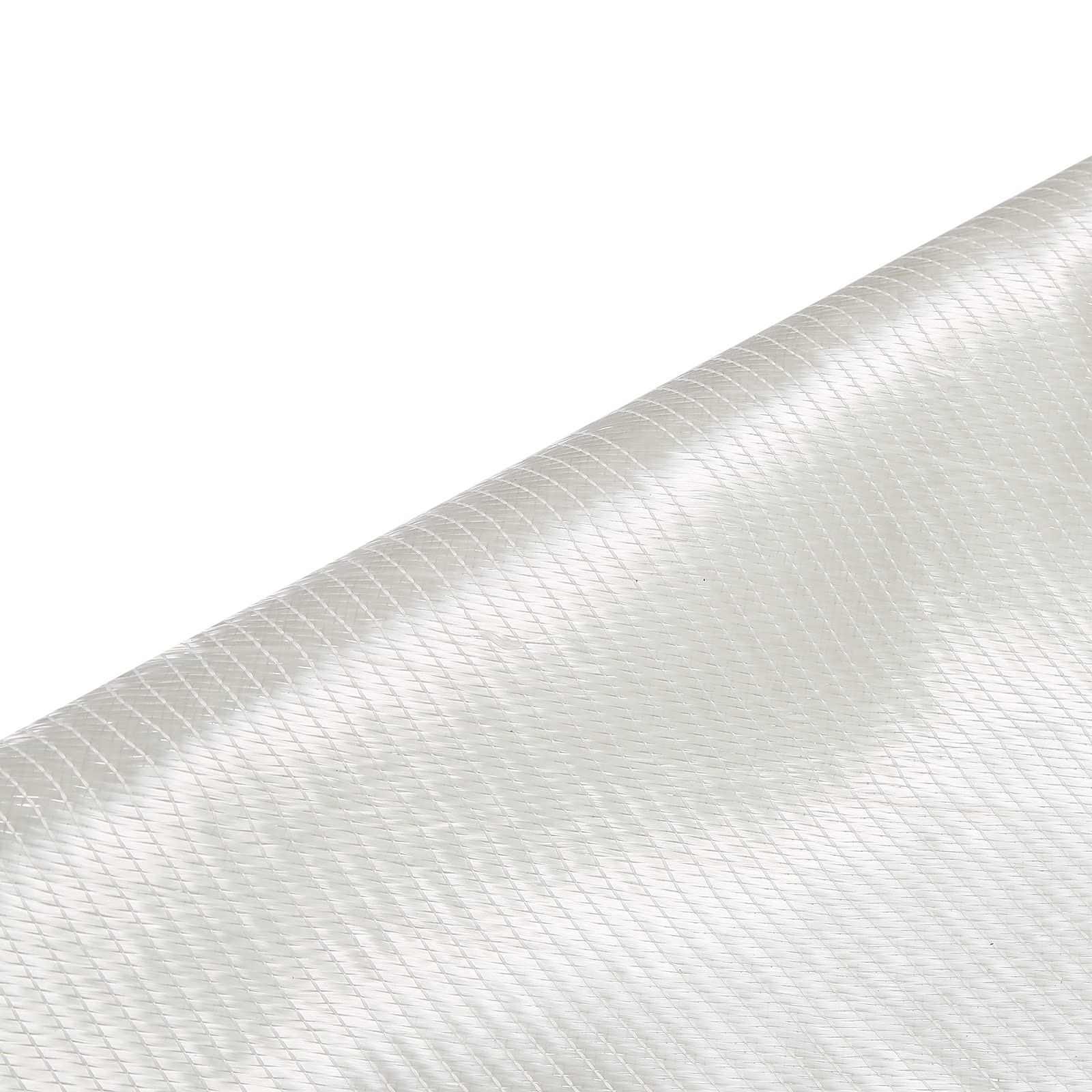 Bubujia +45°/-45° Fiberglass Biaxial Cloth Mat, 50″ x 5 Yards, Epoxy White