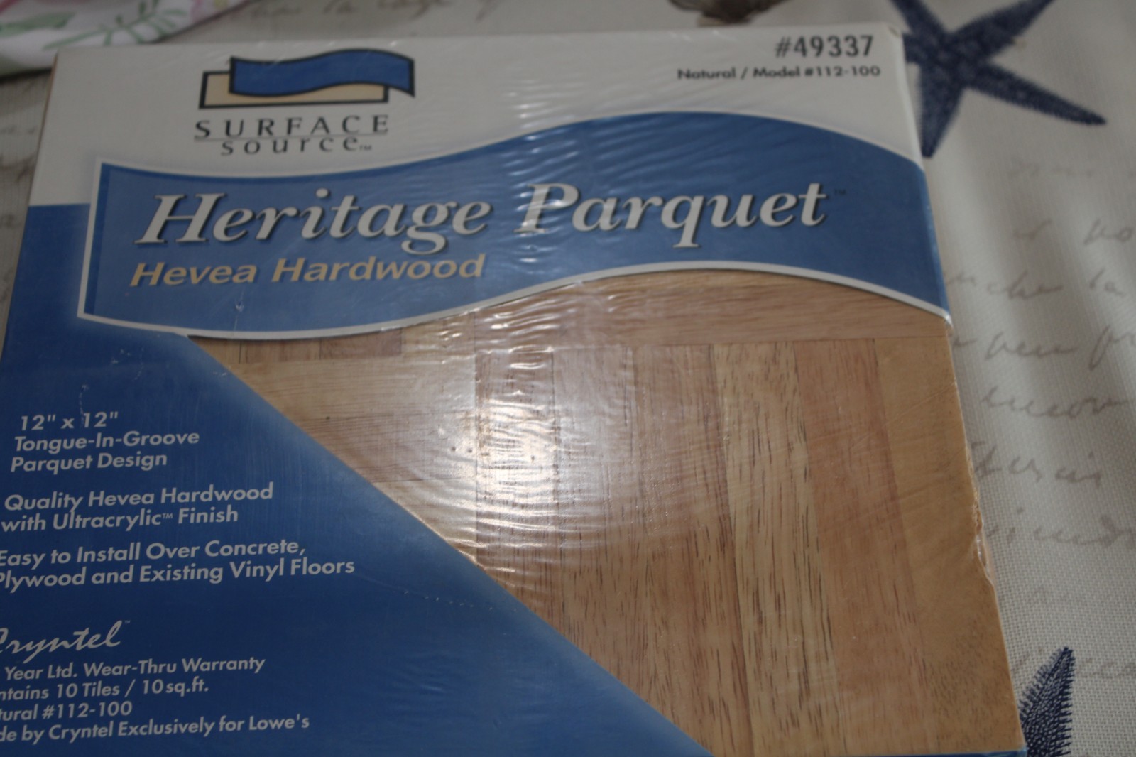 Hevea Hardwood Surface Source Heritage Parquets 49337 Model 112-100 NEW