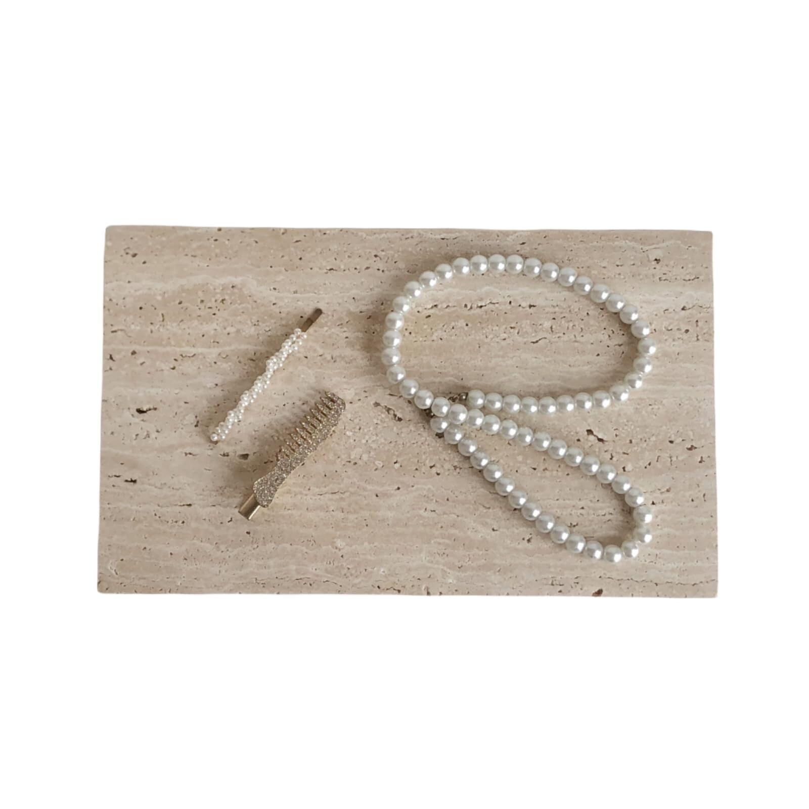 Hole Stone Right Angle Small Marble Slab Surface Plate with Non-Slip Mat Deco…