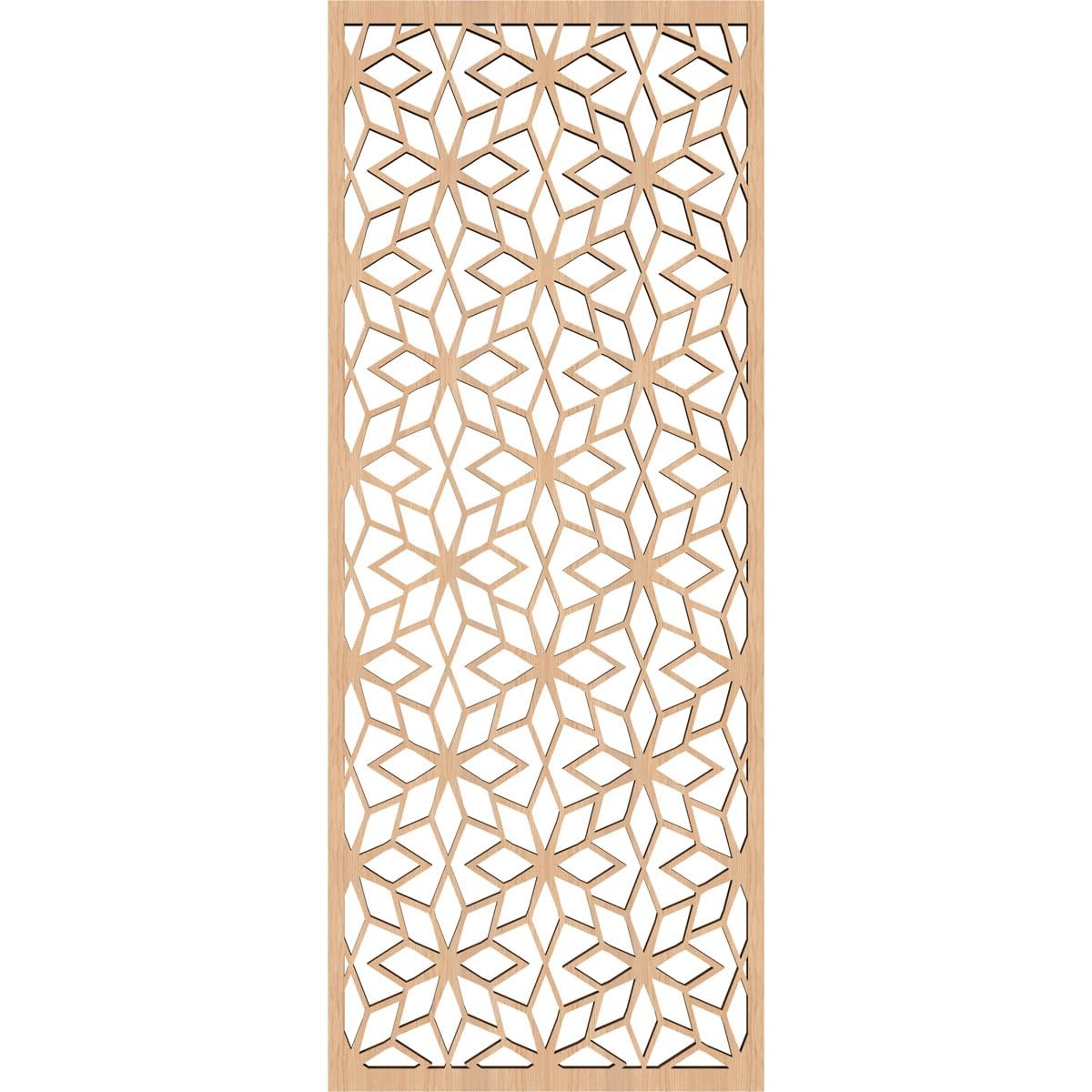 9 3/8×24 3/8×3/8 Inch Lake Decorative Fretwork Wood Wall Panel Hickory DIY