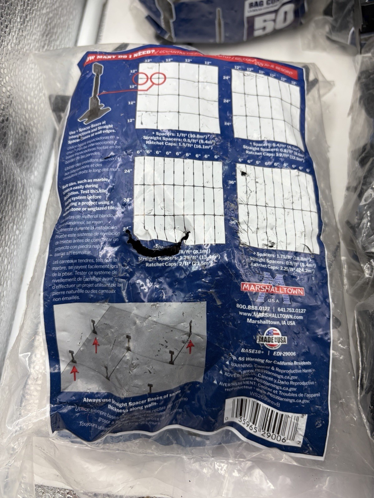 Marshalltown 1/8-in X-Shaped Tile Spacer and Leveling System 200+ Pack