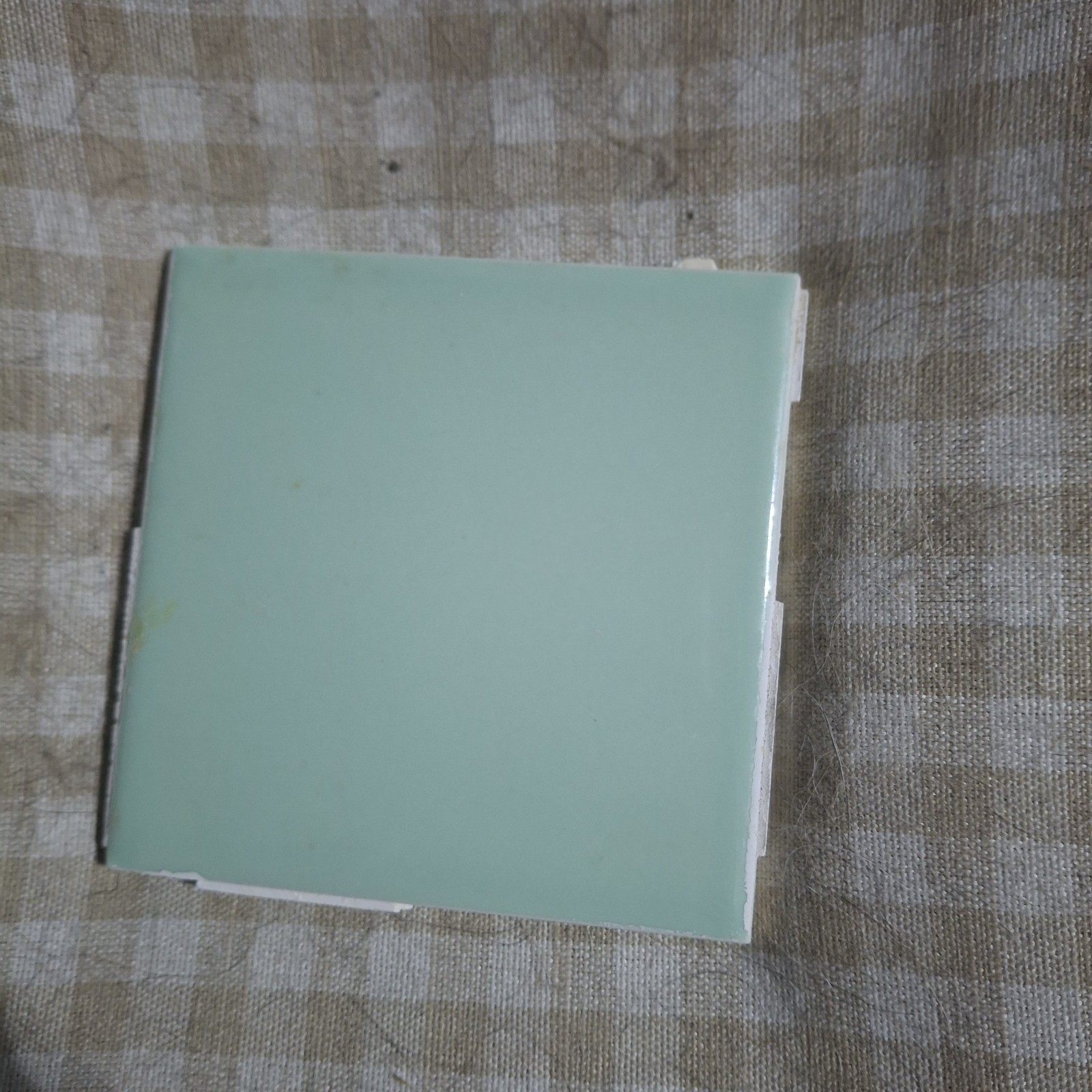 Vintage 1960’s Light Green 4.25” X4.25” Ceramic Glossy Tile Bathroom SunTile