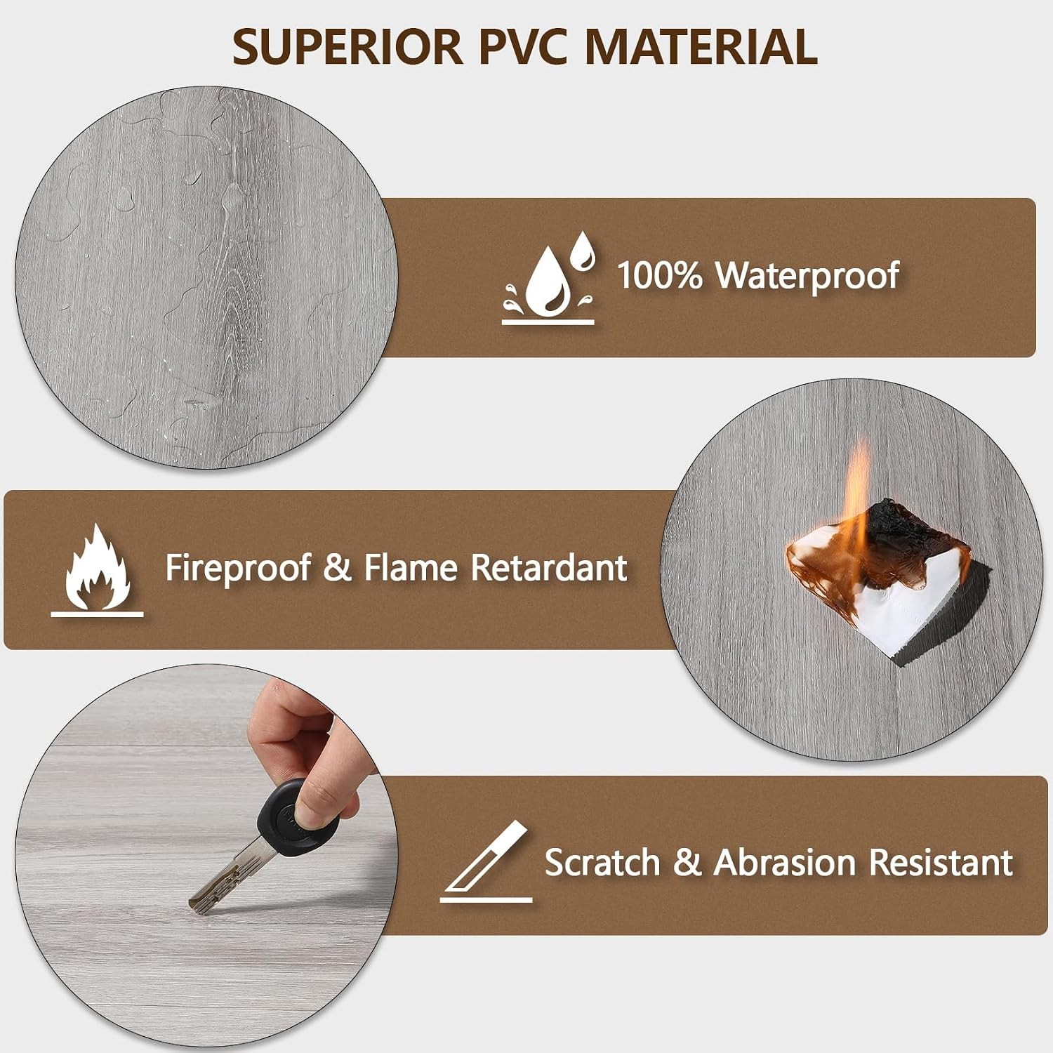 Peel and Stick Vinyl Plank Flooring 36-Pack 54 Sq Ft Maple