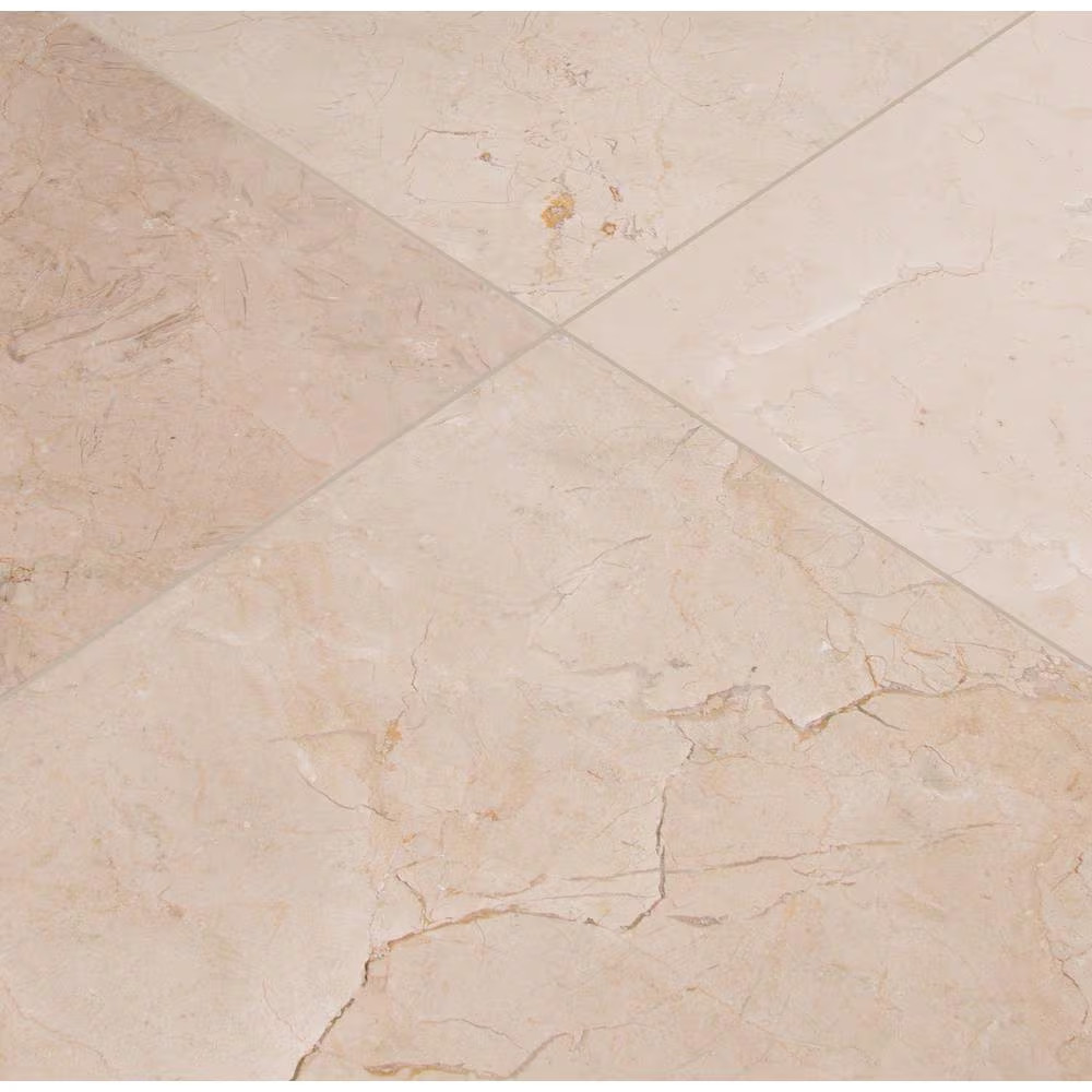 Crema Marfil 18 In. X 18 In. Polished Marble Floor and Wall Tile (9 Sq. Ft./Case
