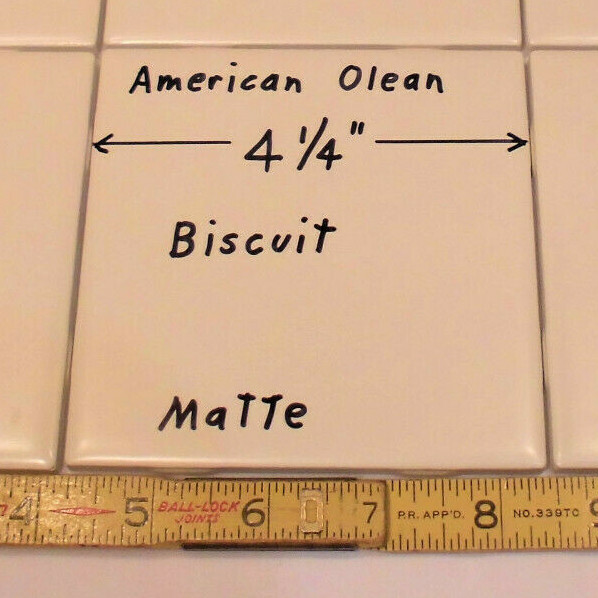 1 pc. 4-1/4″ Ceramic Tile *Matte Biscuit* by American Olean “New Stock”