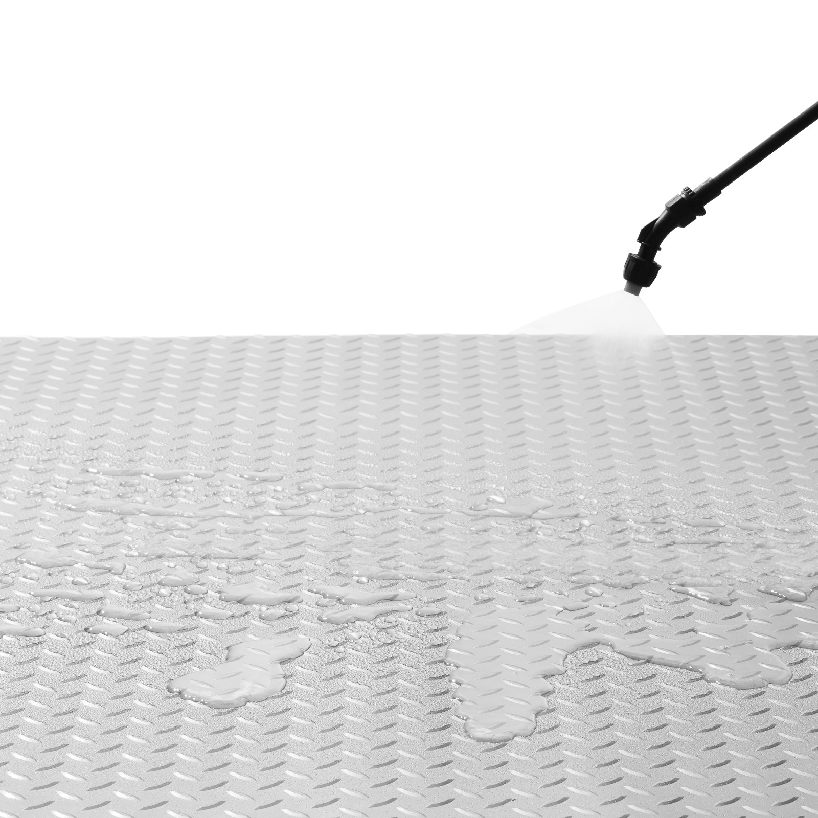 VEVOR Garage Floor Mat Garage Flooring Roll 4.9x19ft Anti-Slip Silver PVC Vinyl