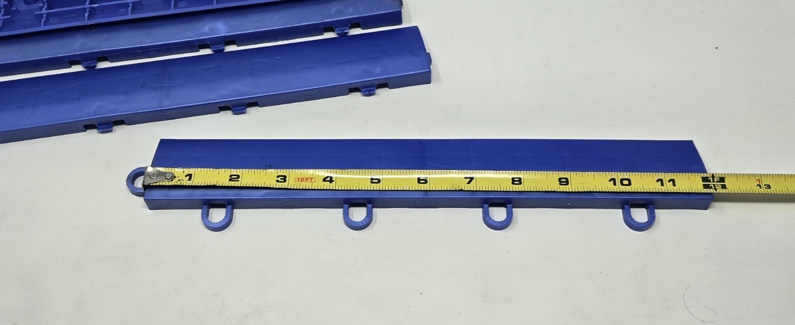 Modular Garage Floor Tile Edge Ramps/Transitions Blue Lot of 53 Piece Used