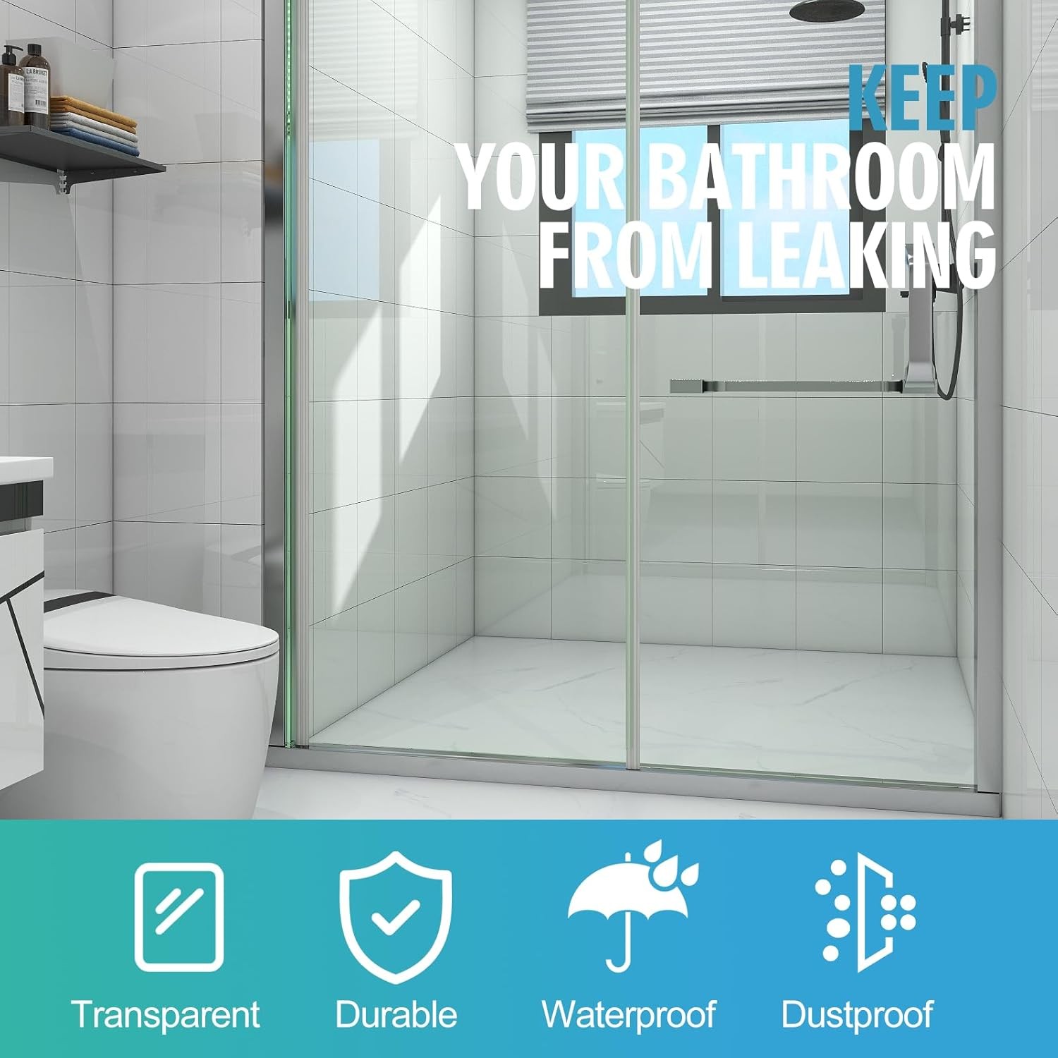 Frameless Shower Door Bottom Seal Sweep For 1/2″ Glass,