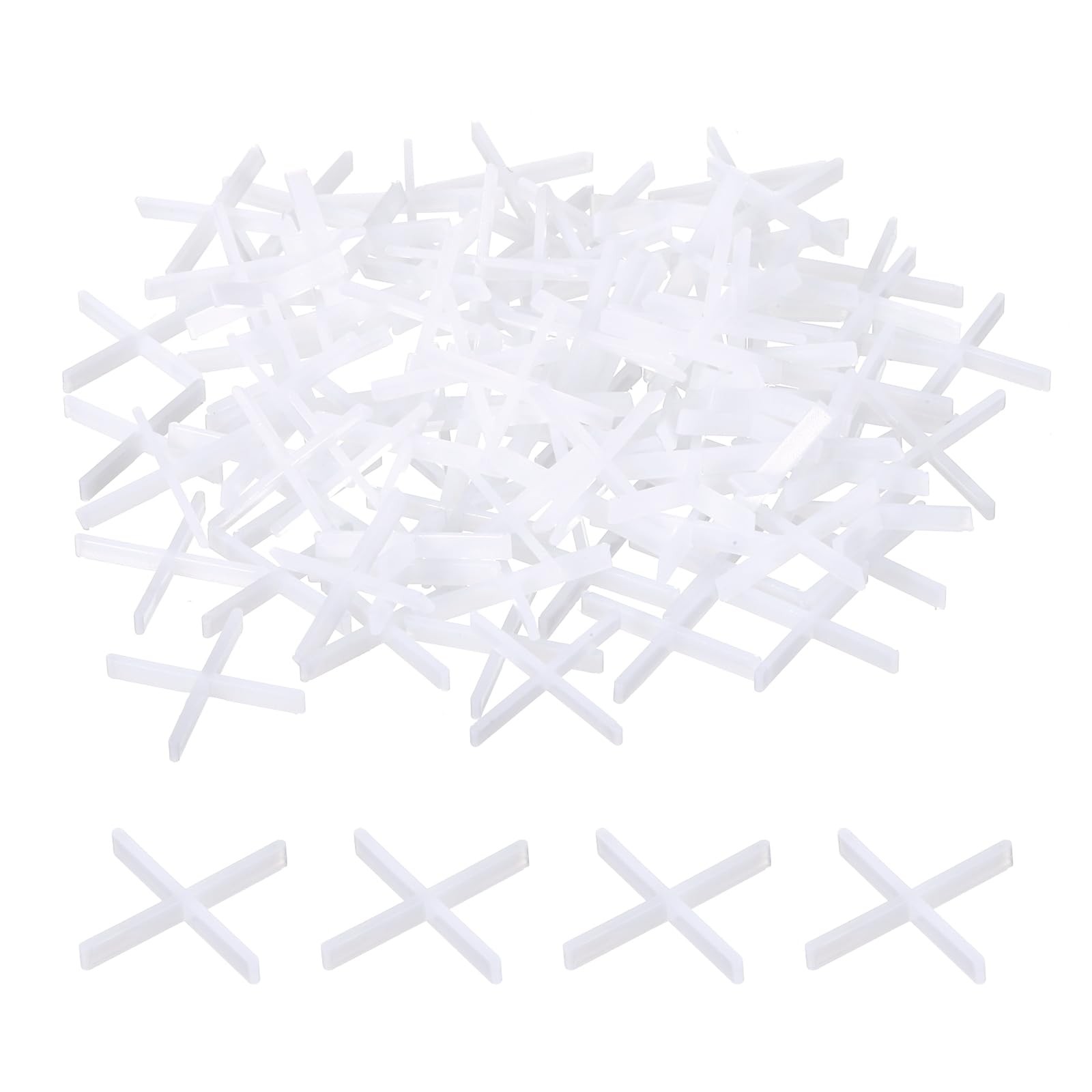 uxcell 300pc 1.5mm Tile Spacers White Cross