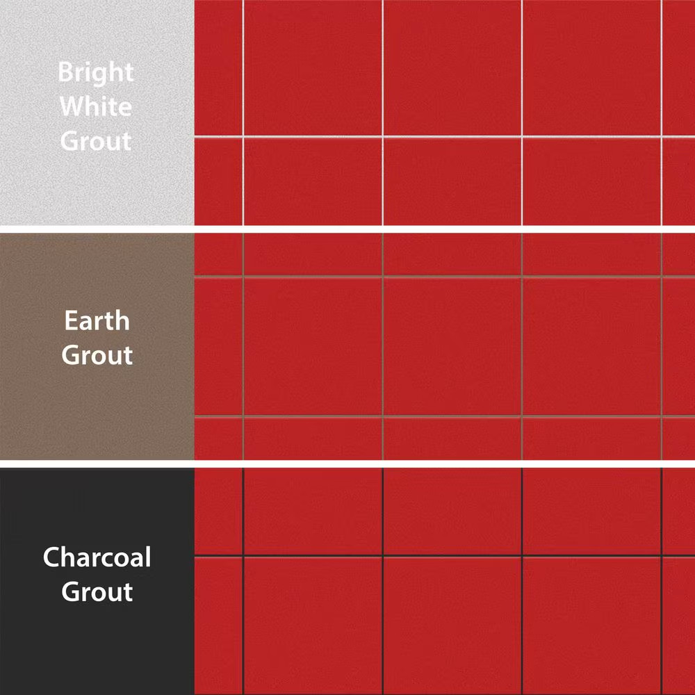 Monocolor Premium Rojo Volcan 7-7/8 In. X 7-7/8 In. Ceramic Floor and Wall Tile