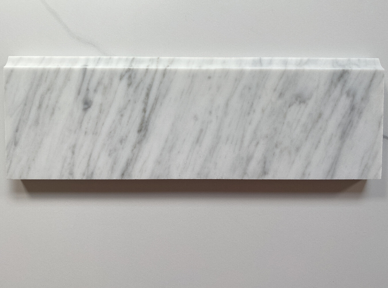 C12H Baseboard Carrara Marble Trim Tile Venato Carrera Bianco Honed 5×12