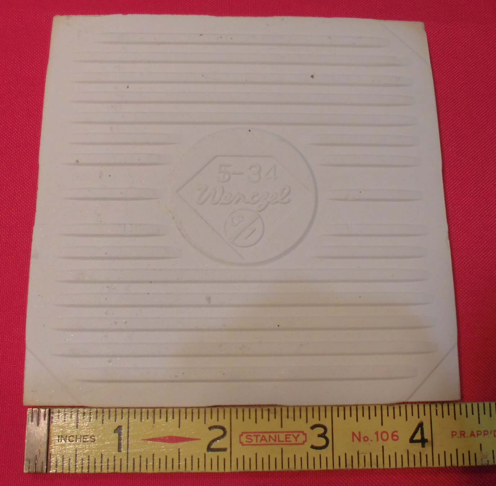 1 pc. Oatmeal – Buckwheat: 4-5/16″ Ceramic Tile by Wenczel Co. Made 1970’s New