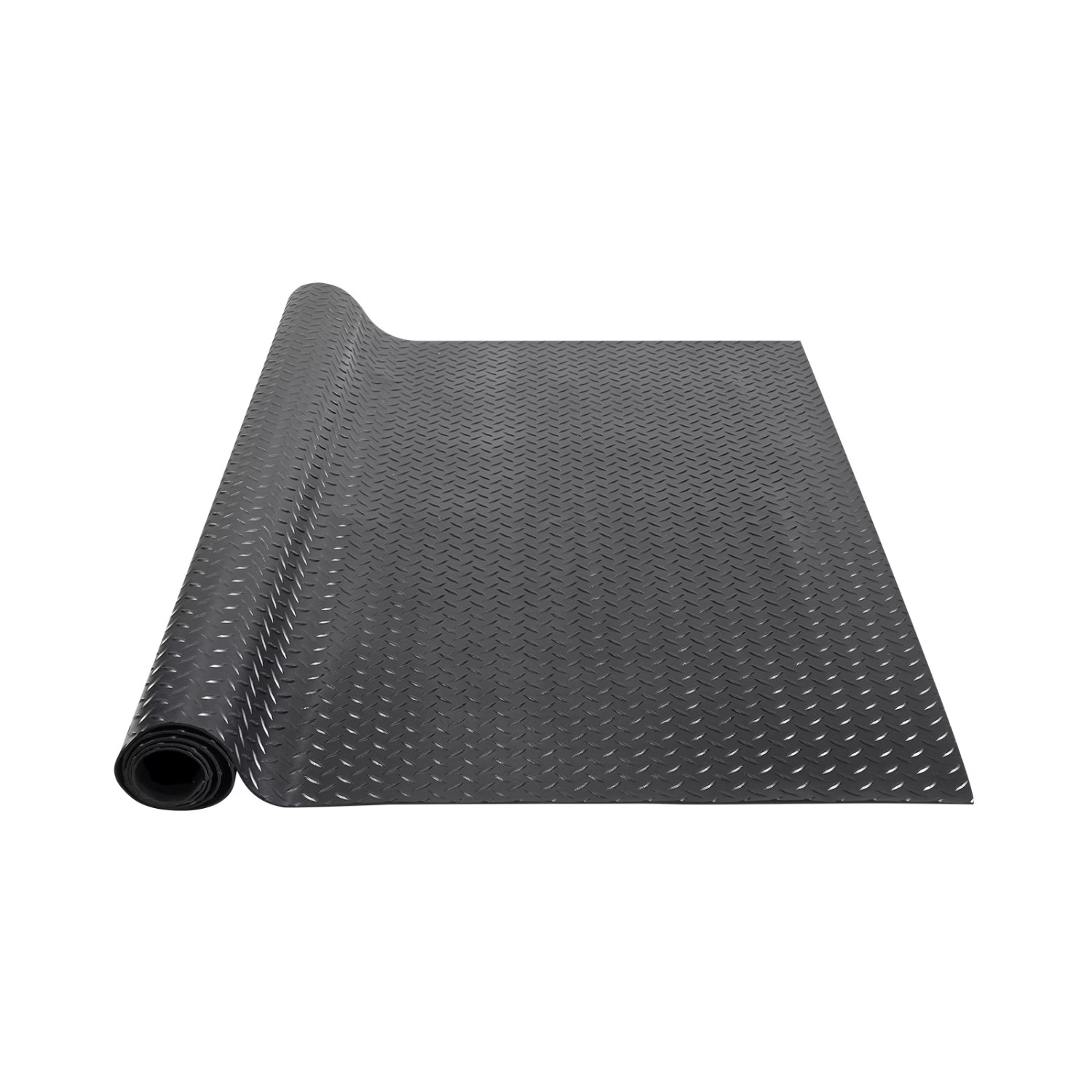KFFKFF Diamond-Plate Rubber Flooring Roll 3mm x 4ft x 6ft Garage Floor Mat SBR