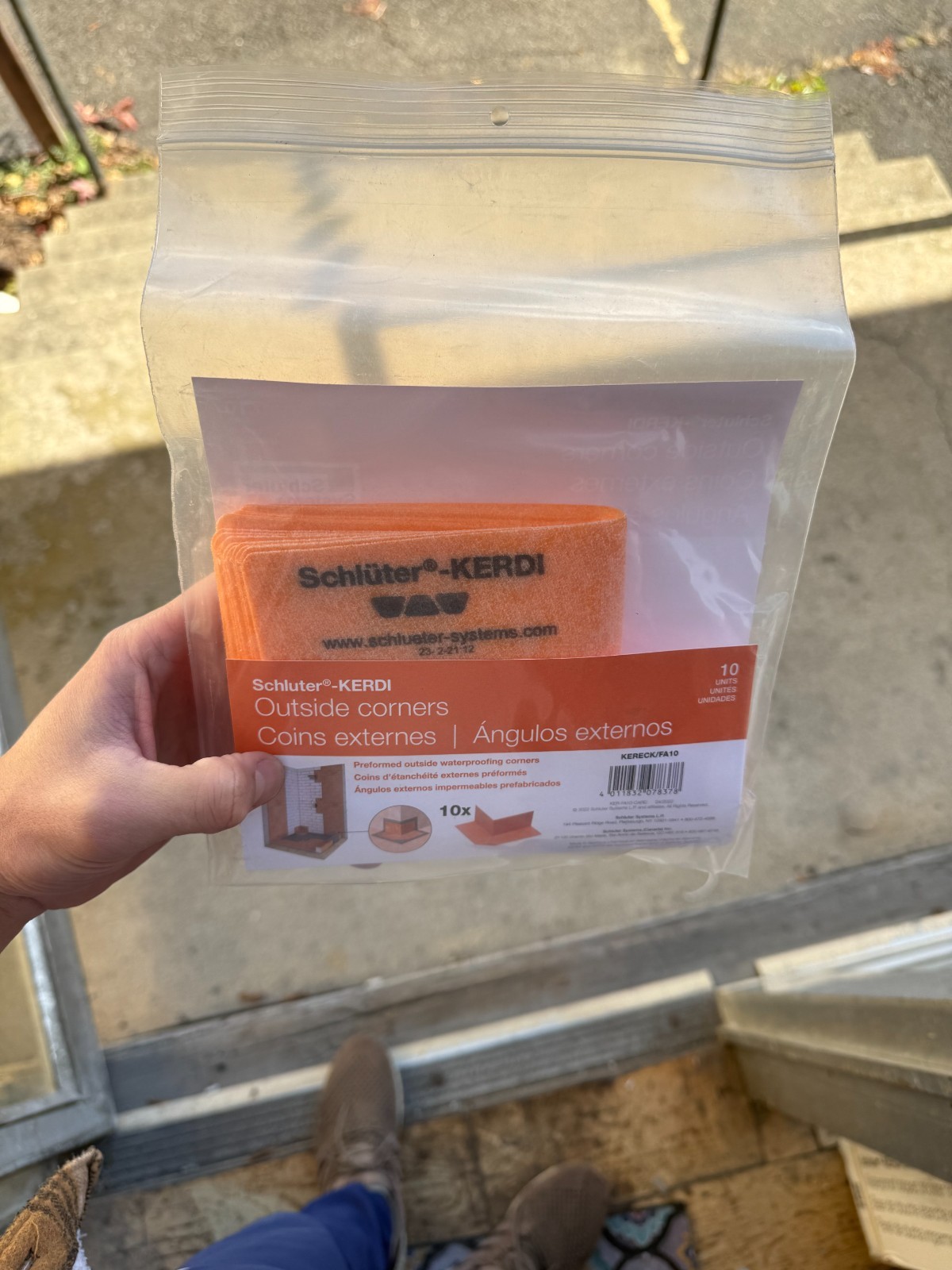 NEW 10 Pack Schluter KERDI Outside Waterproofing Corners KERECK/FA10