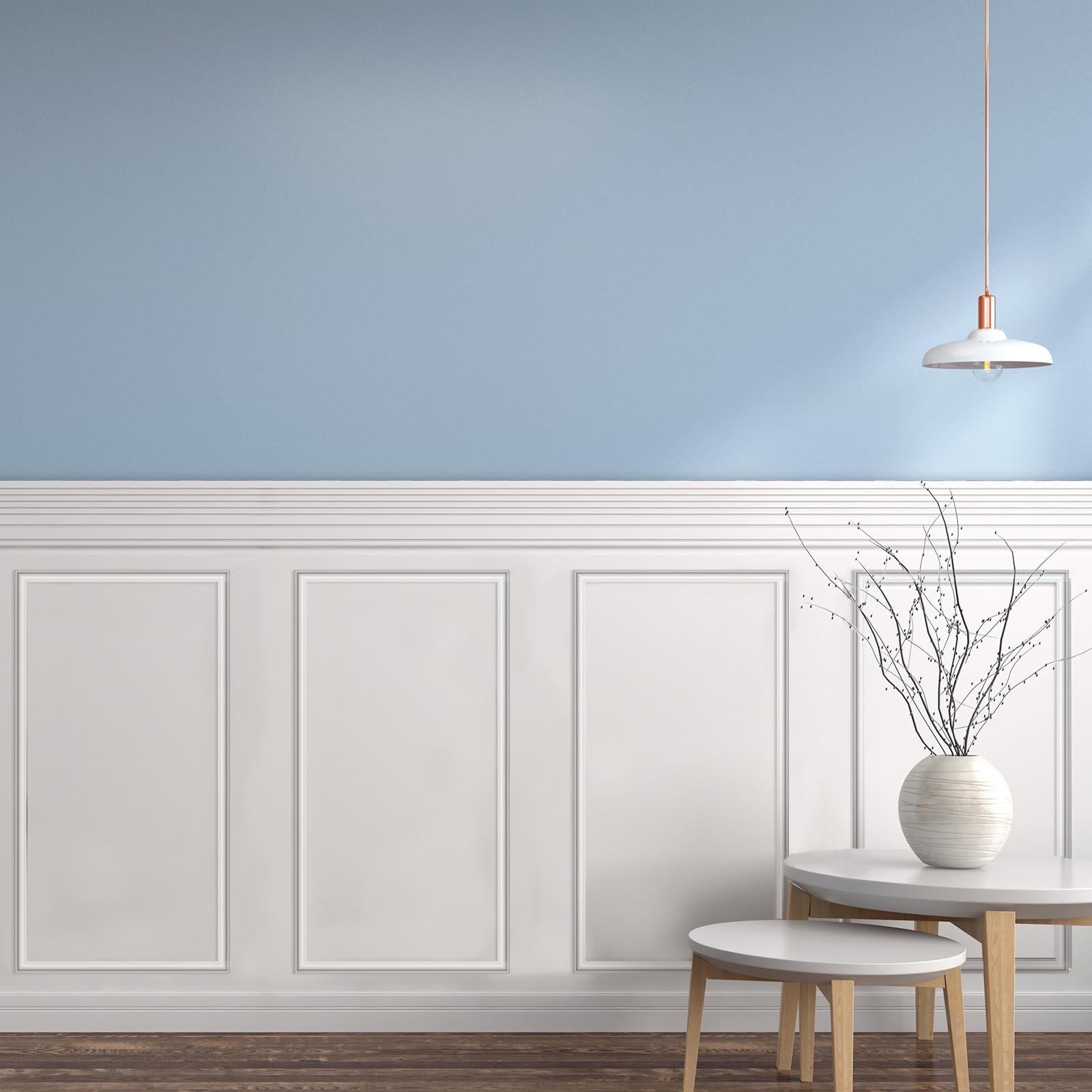 3 Set Accent Wall Molding Kit Peel and Stick Wainscoting Panels Board and Bat…