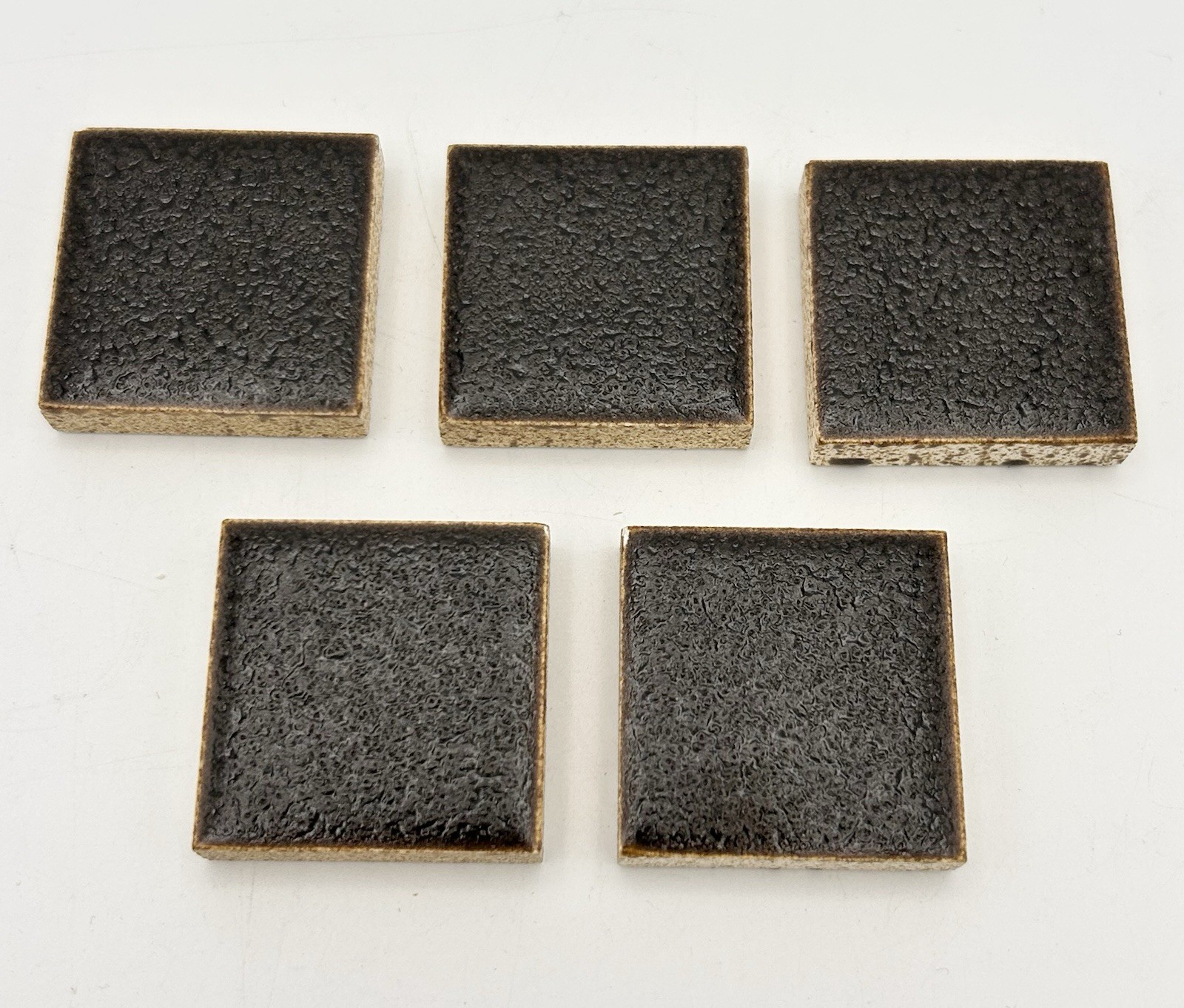 10 Pc. Brown Square 1 3/8” Ceramic Tile Crystalline American Olean Mosaic MCM