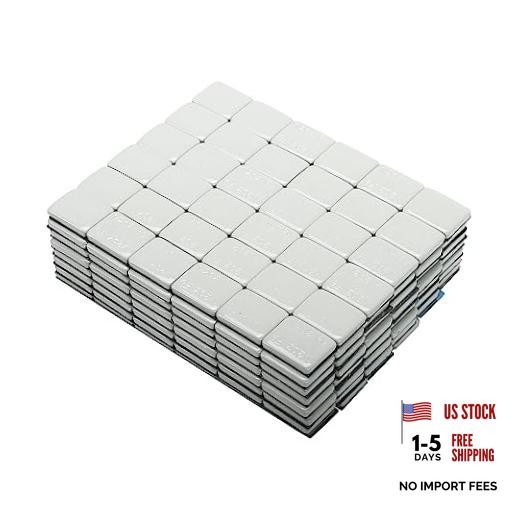9 Lb. Box Wheel Weights- 0.5oz, 1/2 Oz. Stick On Adhesive 1/2 oz – 288pcs Grey
