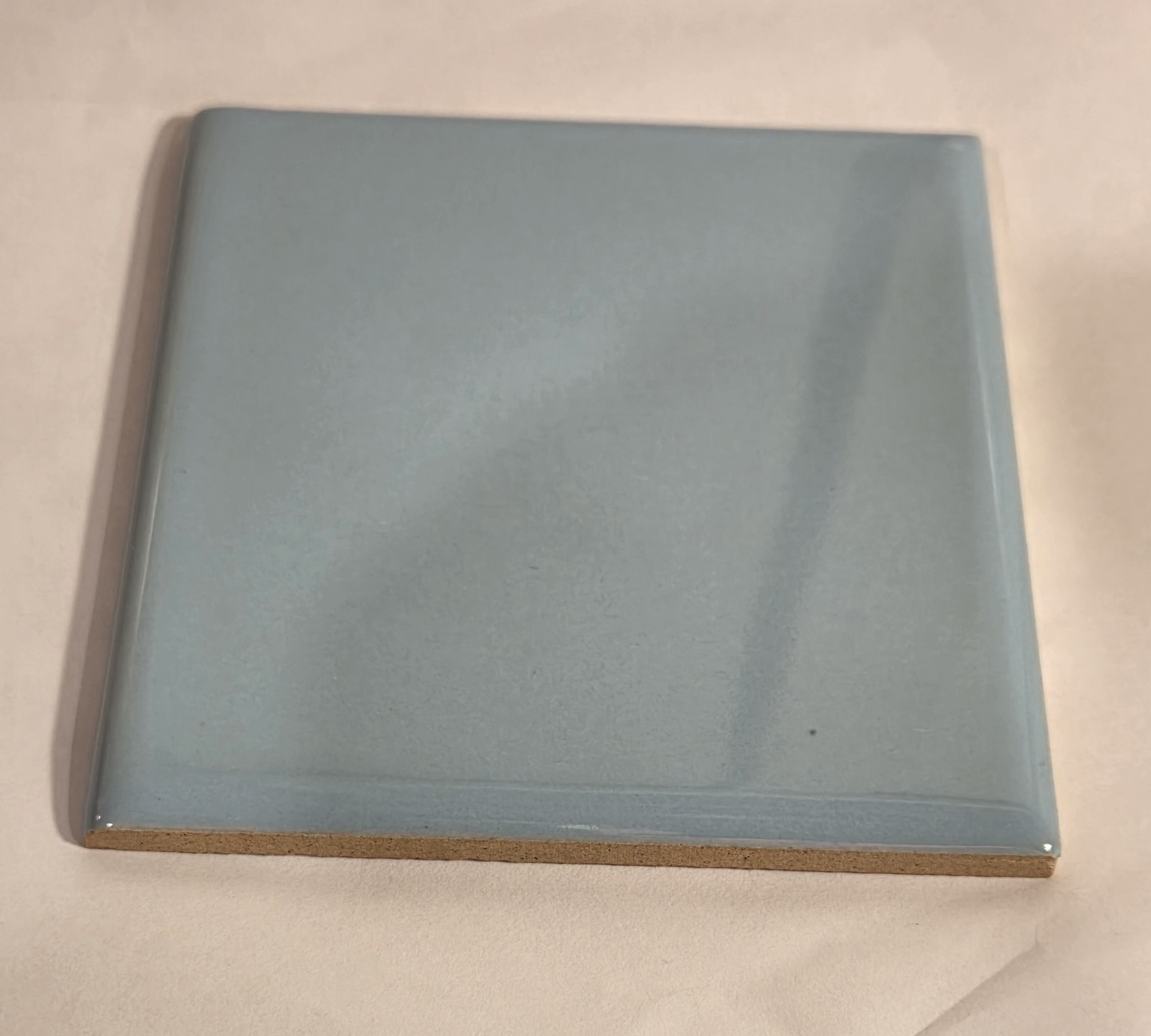 Vintage Romany Spartan Ceramic Tile: Glossy Baby Light Blue 4.25″ X 4.25″