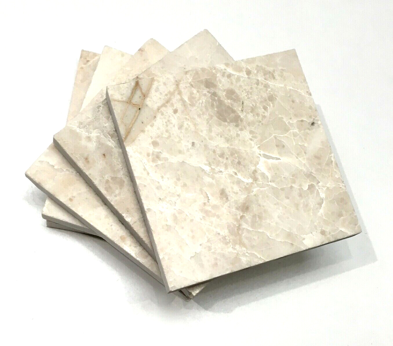 4×4 Cappuccino Beige Brushed Finish Marble Tile Backsplash Floor Wall (1 SF)