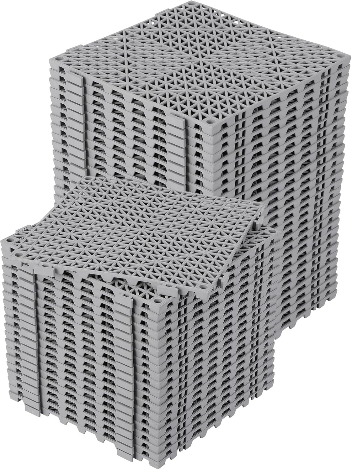 New Interlocking Garage Floor Tiles 50 PCS Deck 12″x12″ Snow Water Drainage