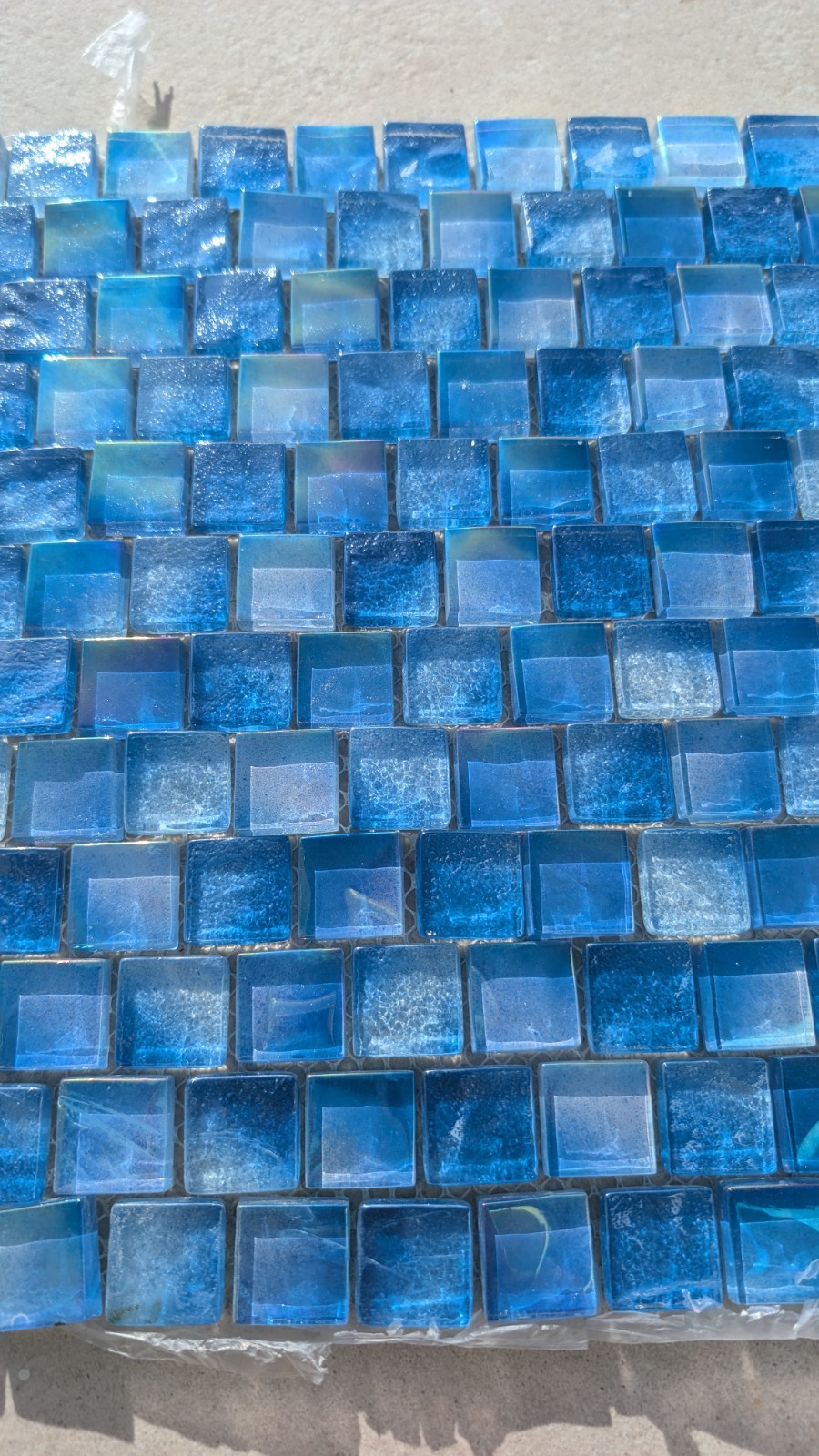 Blue Glass Tile Backsplash 12 X 12 For Pool And Bathroom Mosaic