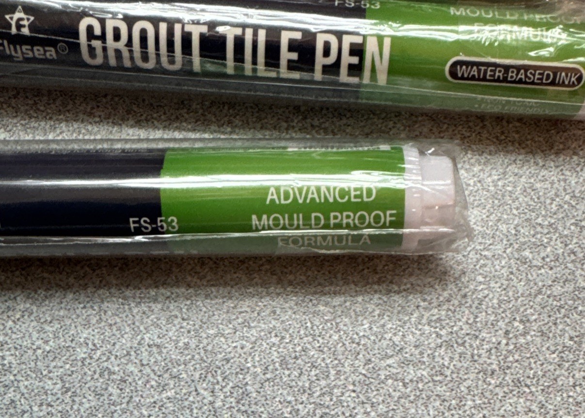 Flysea Grout Tile Pen (5 Pack) Waterproof Grout Marker – Non-Toxic – New Sealed