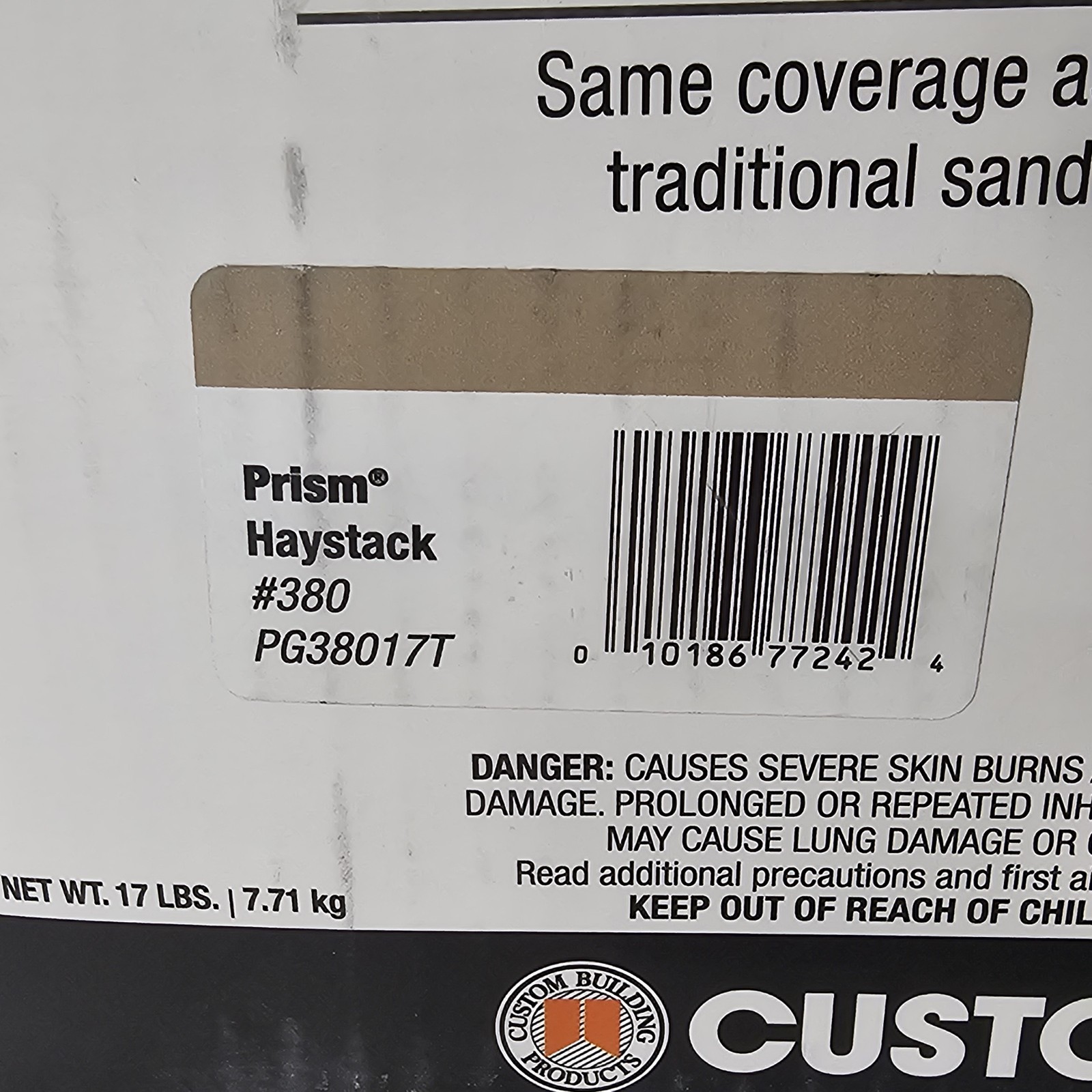 NEW Custom Prism Ultimate Performance Grout – 17 lb Haystack Color