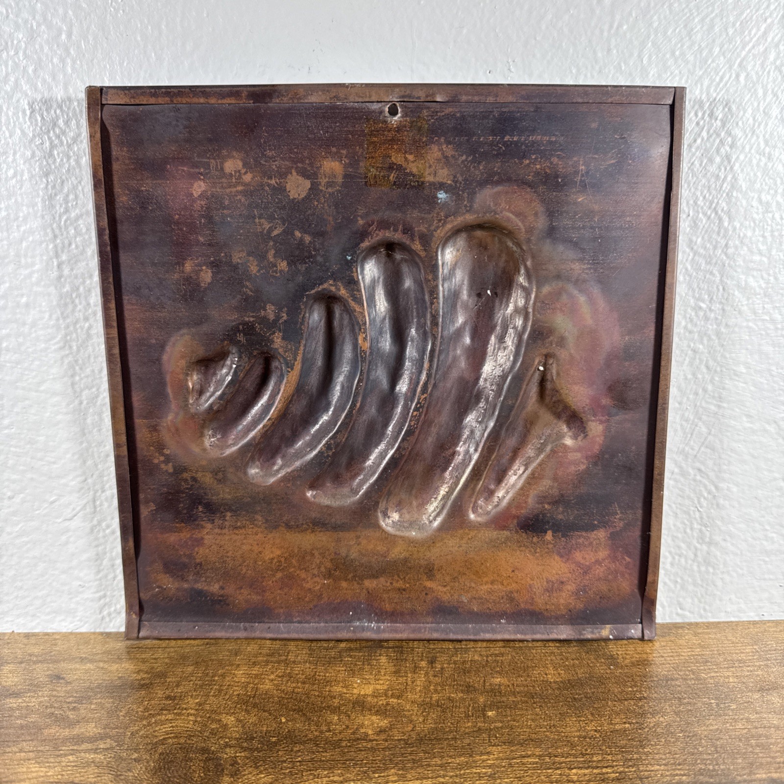 8.5 X 8.5 COPPER PATINA DECORATIVE WALL TILE SEA CONCH SEA LIFE