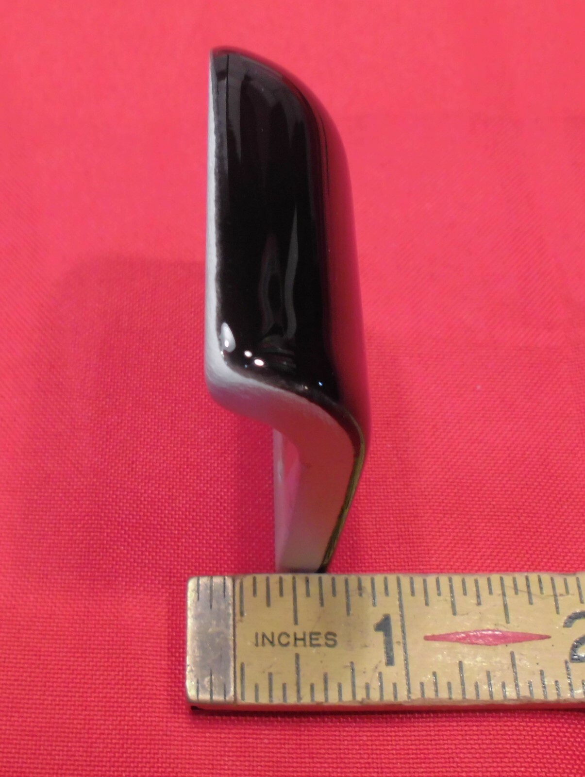 2 pcs. *Glossy Black* 2″ X 2″ X 5/8″ Ceramic Bullnose Radius Corner Tiles, NEW