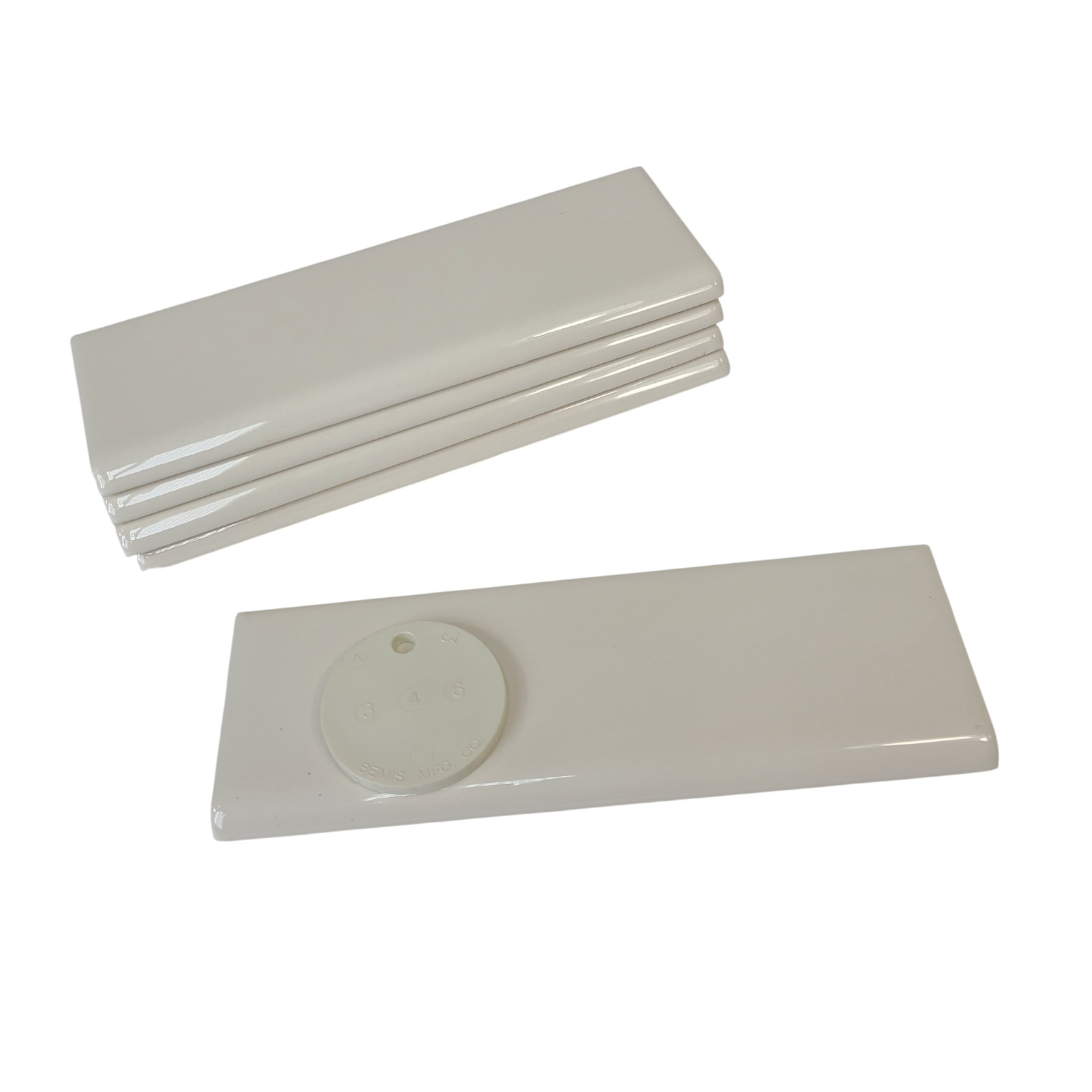 Light Bone Biscuit Ceramic Tile Bullnose Subway Backsplash 6×2 Classic Color 346