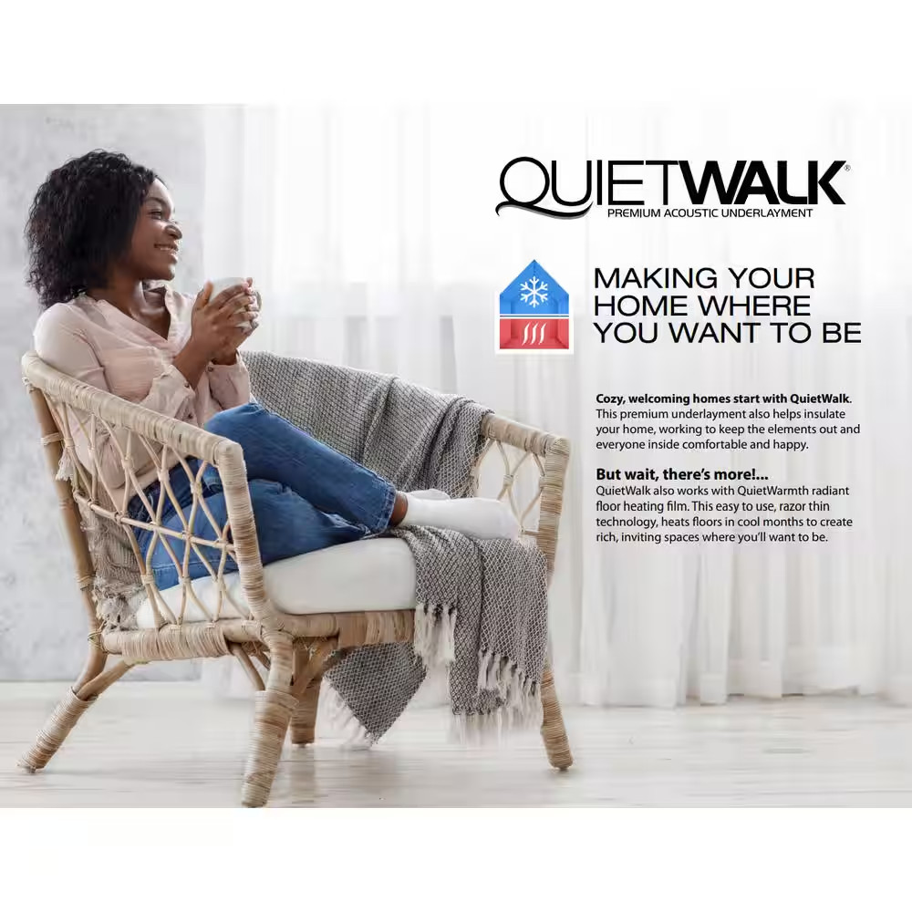 360 Sq. Ft. 6 Ft. X 60 Ft. X 3 Mm Underlayment with Sound and Moisture Barrier f