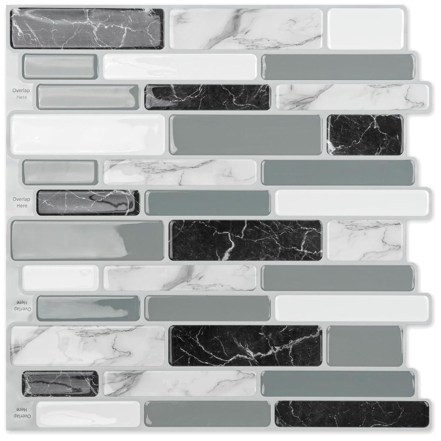 Water-Resistant Peel and Stick Tiles – 12″x12″ (10 Sheets)