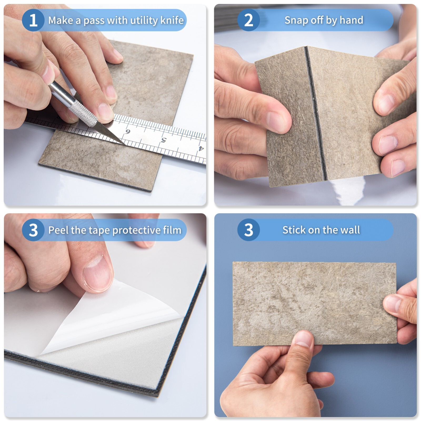 Art3d 102pcs Peel&Stick Wall Tiles, each 3″x6″