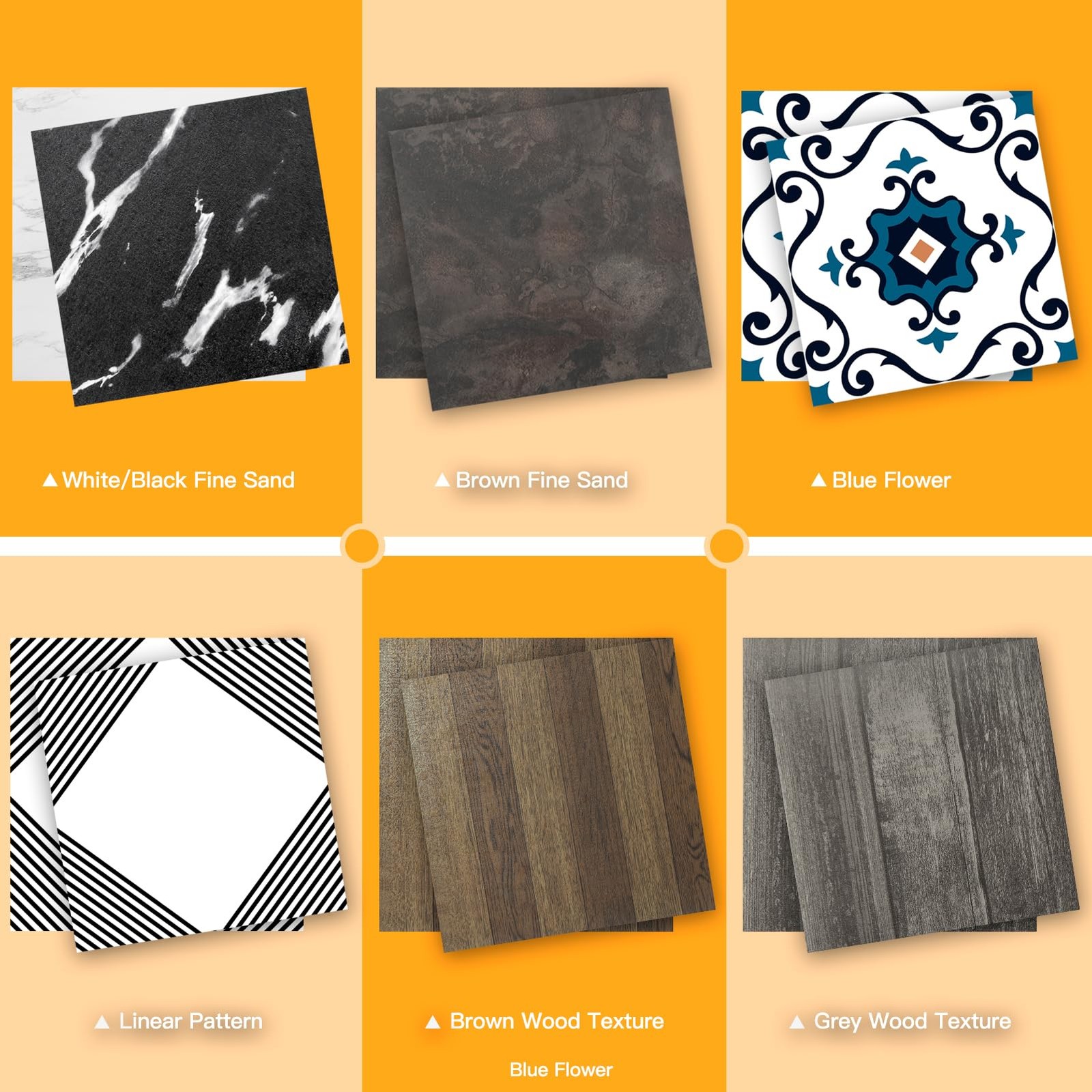 30-Pack Peel and Stick Floor Tiles, 12 x 12in Vinyl Flooring Tiles, Self-Adhe…