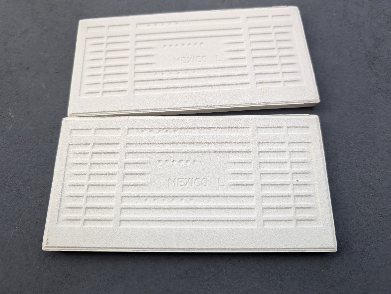 4 pcs American Olean Matte Biscuit #92 Vintage Ceramic Tile Subway 3″x 6″