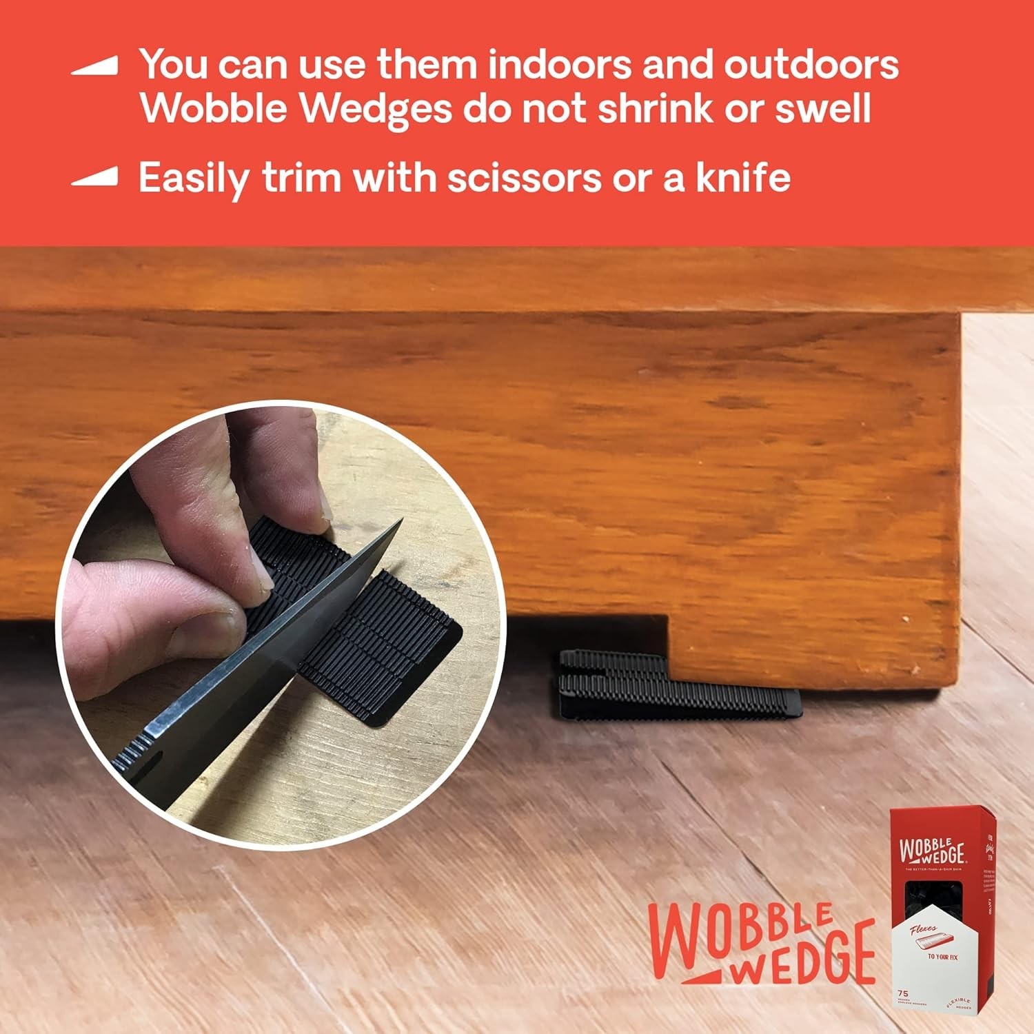 Wobble Wedges Plastic Shims Leveling Tools for Furniture Plates Home Improvement