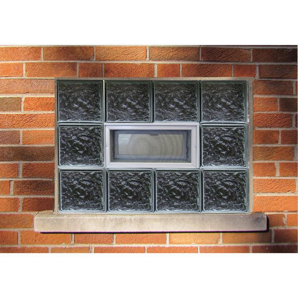 3 in. Thick Series 6″X6″X3″ 10-Pack Ice Pattern Clear Glass Blocks Pattern Seves