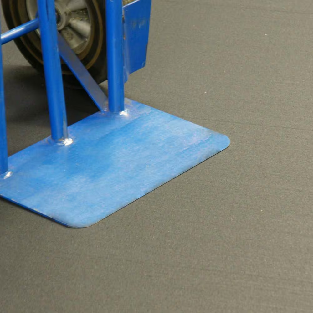 Recycled Flooring 1/4 In. T X 4 Ft. W X 10 Ft. L Black Commercial Rubber Floorin