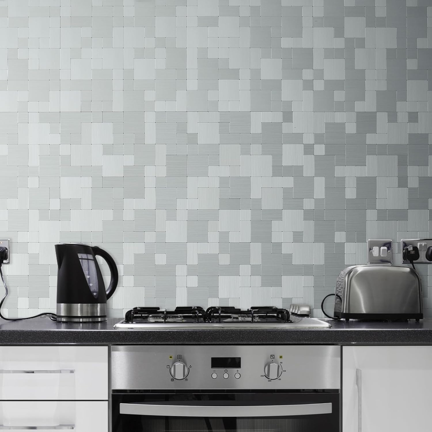 Modern Stainless Steel Backsplash Tiles