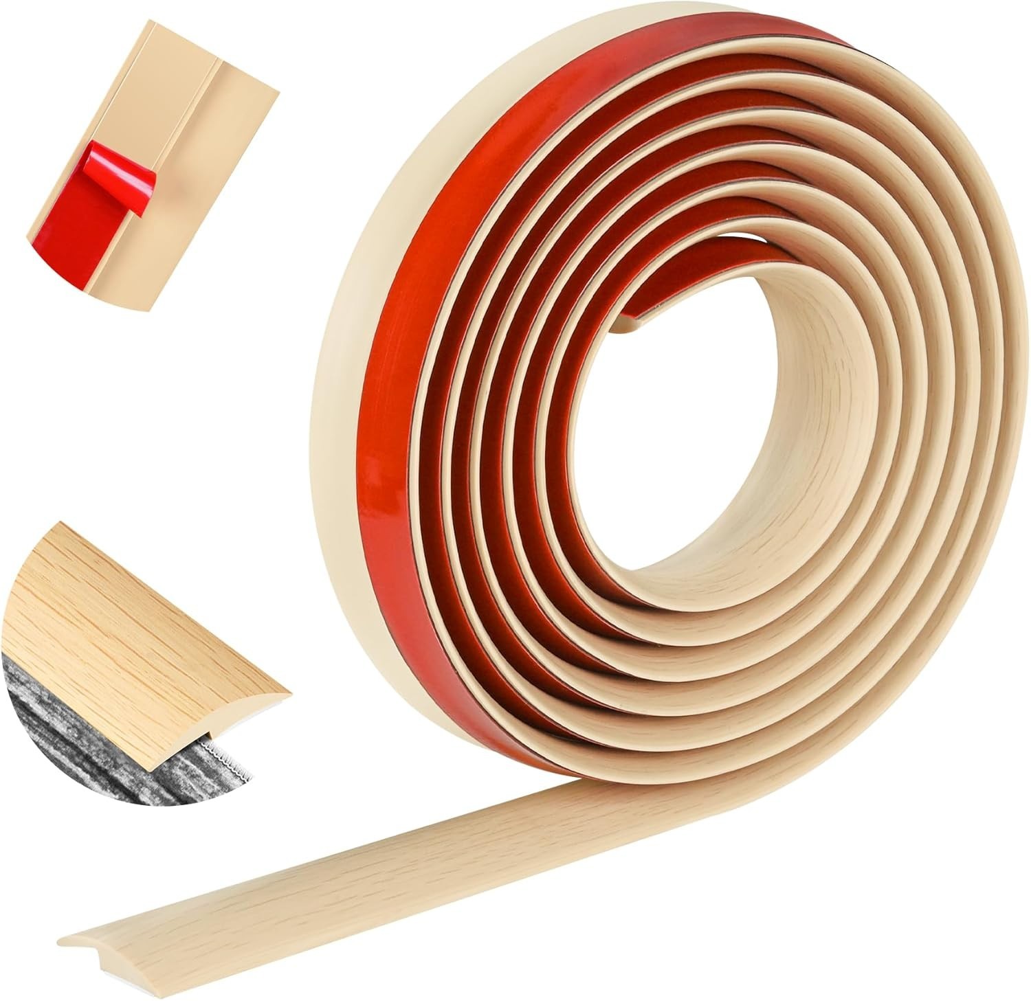 Water-Resistant 10Ft PVC Flooring Transition Strip – Smooth Edging for All Types